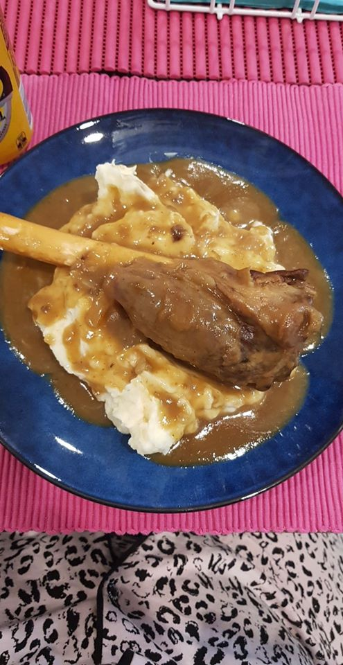 Slow Cooked Lamb Shanks for dinner 