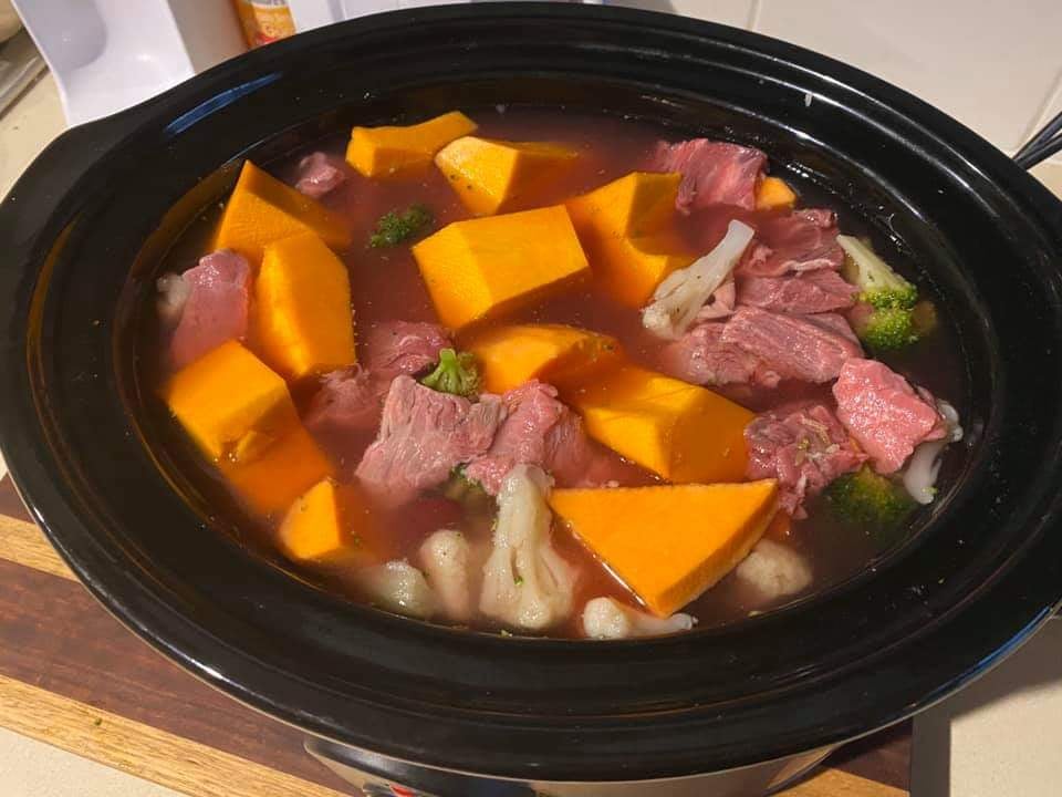 Dog food in the slow cooker