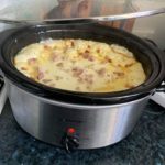 Potato bake cooked in the slow cooker