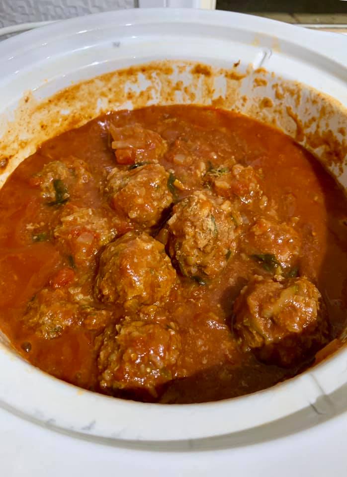 Vegiful Spaghetti and Meatballs in the slow cooker