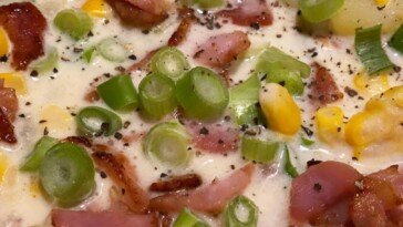 POTATO, CORN AND BACON CHOWDER