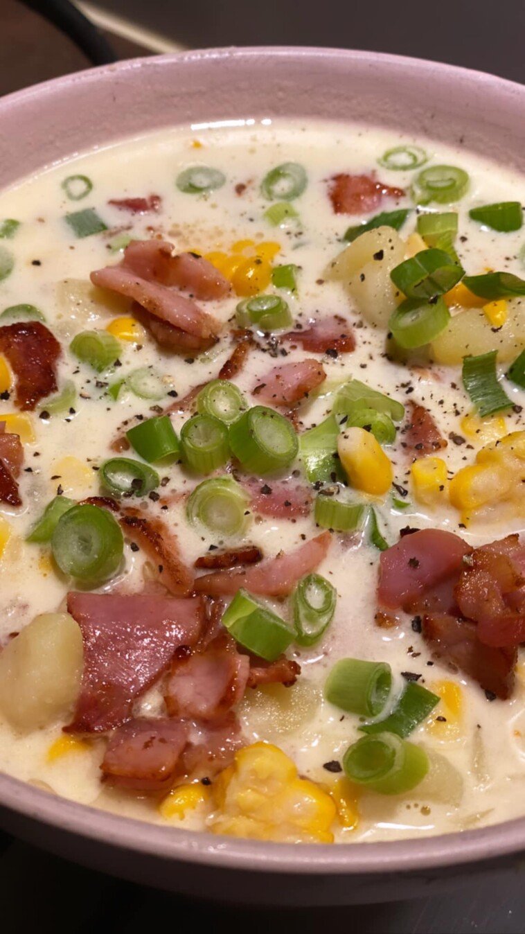 POTATO, CORN AND BACON CHOWDER