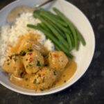 Thai Chicken Meatballs in a Peanut Sauce
