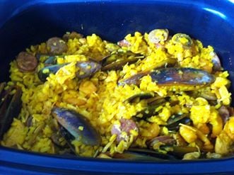 Chicken-Prawn-and Mussel Paella