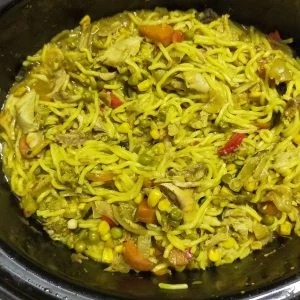 Curried Chicken with Egg Noodles