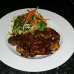 Japanese Sticky Chicken Wings and Salad