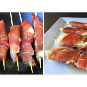 Prosciutto Prawns or Chicken with Garlic Butter