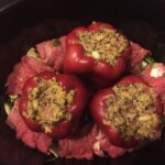 Quinoa and Chorizo Stuffed Peppers with Rolled Steak