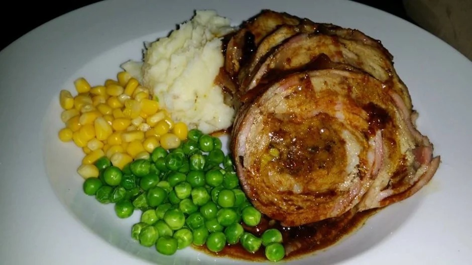 Shiny Bacon-Wrapped Meat Roll