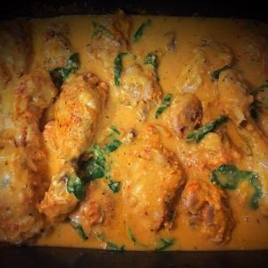 Tomato Spinach Chicken Drumsticks