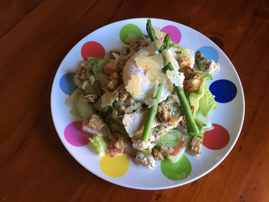 Warm Chicken Caesar Salad