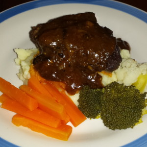 Cheeks in Mushroom Gravy