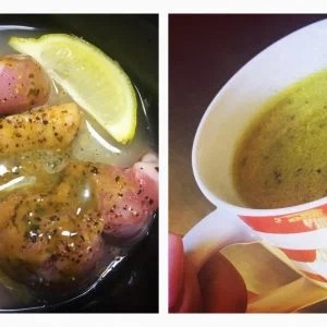 Lemon & Herb Shredded Chicken & Broth – Low Carb