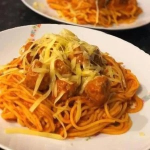Cheesy CHEATS Spaghetti Meatballs