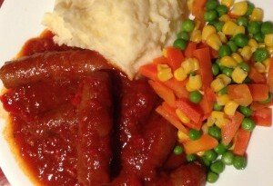 Tomatoey Saucy Snags