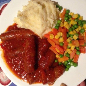 Tomatoey Saucy Snags