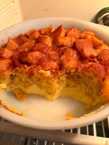 Crumpet Cinnamon Bread and Butter Pudding