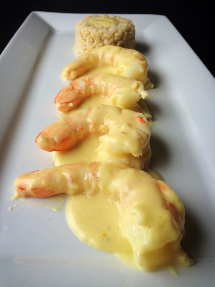Slow Cooked Garlic King Prawns