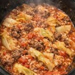 Slow Cooker Lazy Cabbage Roll Casserole